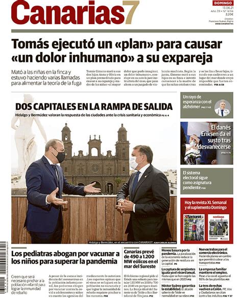 Vea La Portada De Canarias De Este Domingo De Junio Canarias