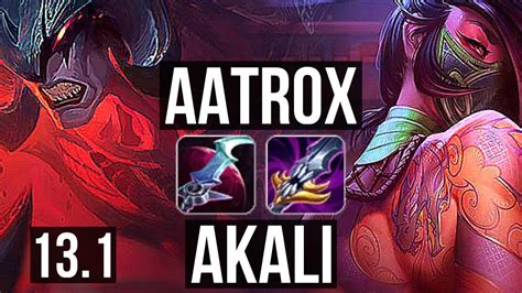 Aatrox Vs Akali Top Games K Mastery Dominating