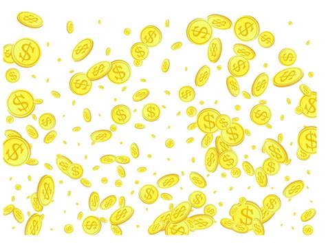 Premium Vector Realistic Gold Coins Explosion Isolated On Transparent