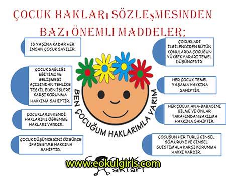 çocuk Hakları Maddeler Halinde