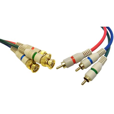 Cable 3 RCA Component RGB To 3 BNC High Quality 6 Compatible