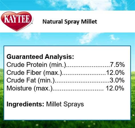 Kaytee Natural Millet Spray For Birds 7 Ounces