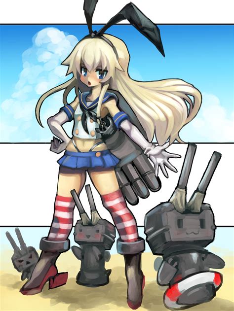 Shimakaze And Rensouhou Chan Kantai Collection Drawn By Dakusuta