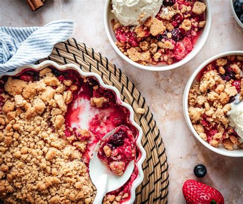 Rood Fruit Crumble Toetje Eef Kookt Zo Recept Fruit Crumble