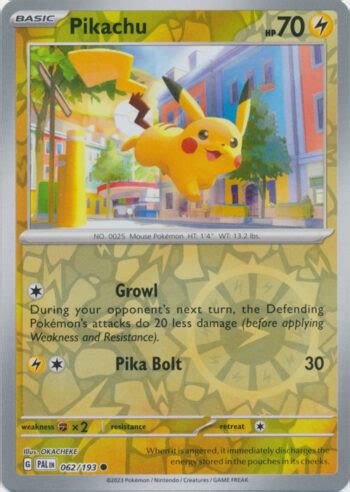 Pikachu Paldea Evolved Reverse Holo Common Shady Bloom