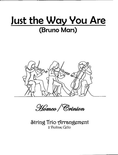 Just The Way You Are Arr Homcocrinion By Bruno Mars Sheet Music For String Ensemble At Sheet