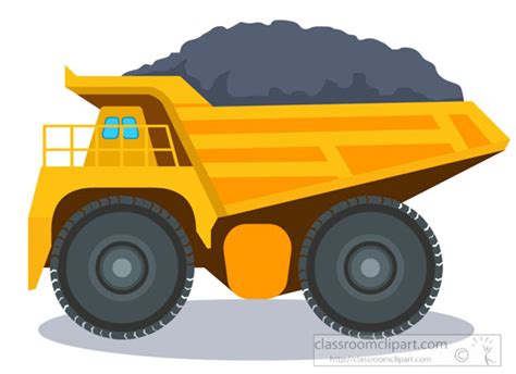 Truck Clipart - large-minig-dump-truck-with-load-transportation-clipart-318 - Classroom Clipart