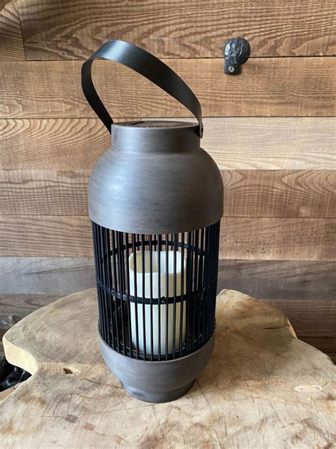 Tall Black Rattan Solar Lantern Home Interior Gifts And Accessories