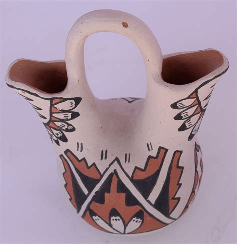 Vintage Native American Tesuque Pueblo Vessel Pot Pottery By Ignacia