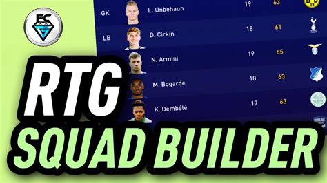 Fifa Rtg Squad Builder Youtube