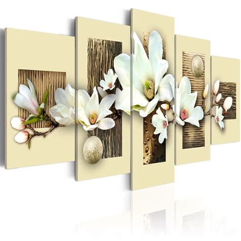 Artgeist Tableau Texture Et Magnolia X Tableaux