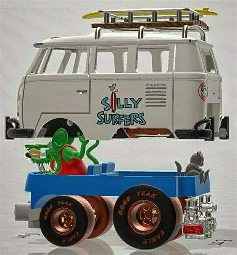 Archivo Stl Rat Fink Vw Kool Kombi Silly Surf 🐀・diseño De Impresora 3d Para Descargar・cults