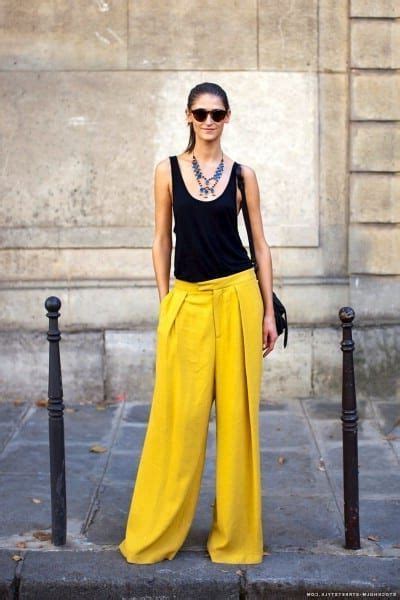 Can I Wear Palazzo Pants One Big Guide For Women 2019 Yellow Pants Yellow Blouse Trousers