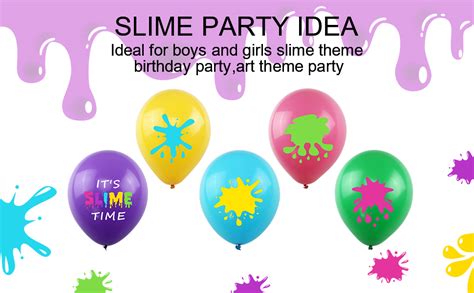 50pcs Slime Balloons For Slime Birthday Party Its Slime