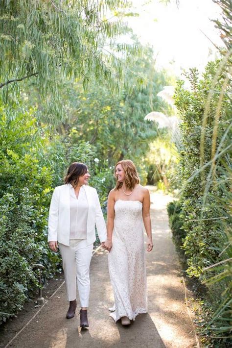 Garden Wedding Meets Desert In Palm Springs Lesbian Elopement Equally