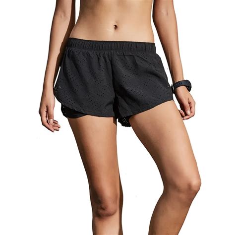 Mermaid Curve Summer Running Short Women Quick Dry Yoga Double Layer