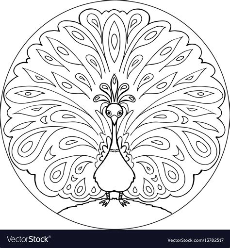 Peacock Mandala SVG