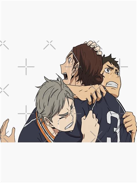 Crying Karasuno Third Years Sticker For Sale By Amandapanda07 Redbubble