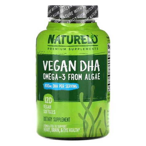 Naturelo Vegan Dha Omega 3 From Algae 800 Mg 120 Vegan Softgels Iherb