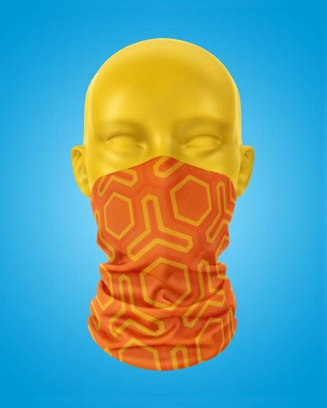 Buff Face Mask Mockup - Buff Mockup In Apparel Mockups On Yellow Images ...