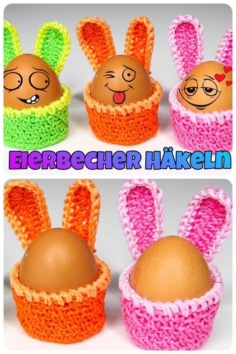 Einfache Eierbecher Hasenohr Häkeln Frühling Ostern Hase