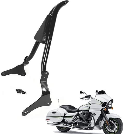 Amazon Black Sissy Bar Passenger Backrest Rear Pad For Kawasaki