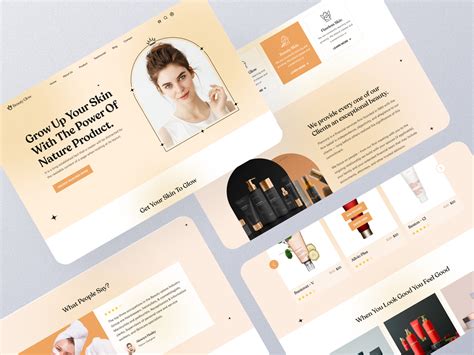 Beauty Skincare Product Landing Page By Ruhul Amin For Fleexstudio Ui