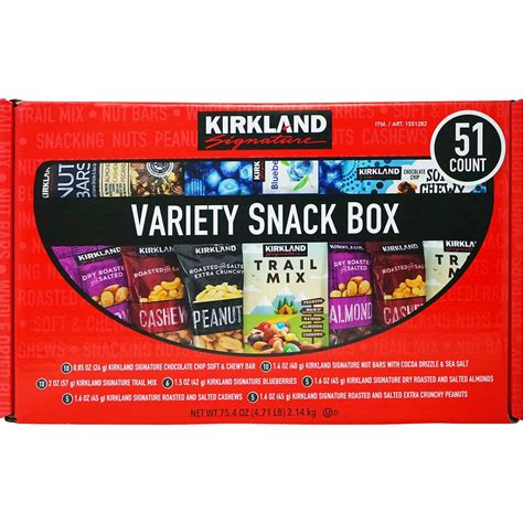 Amazon Kirkland Signature Variety Snack Box Ct Grocery