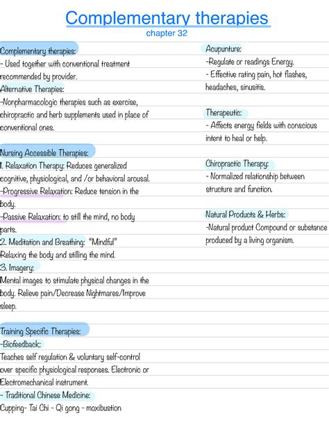 Complementary Therapies Complementary Therapies Chapter 32