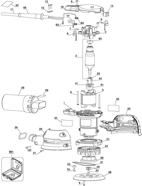 Porter Cable 344 5 Psa Random Orbit Sander Parts Type 2 Porter