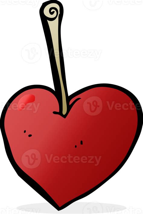 Cereza De Corazón De Dibujos Animados 45088528 Png