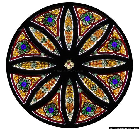 Circular Stained Glass Round Window Stained Glass Refers To Glass That Has Been Colored By