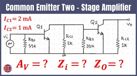 Common Emitter Amplifier Ce Amplifier Two Stage Transistor Amplifier