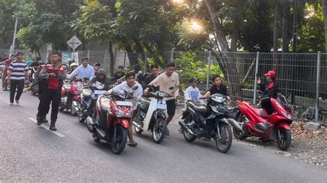 Puluhan Sepeda Motor Terjaring Razia Balap Liar Di Gresik Javasatu