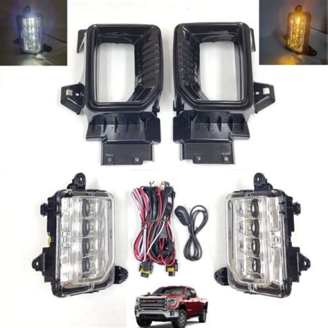 Led Fog Lights Kit For Gmc Sierra Hd Base With