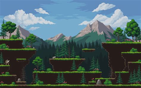 Forest Environment Pixel Art Tileset By Sanctumpixel Pixel Art Pixel