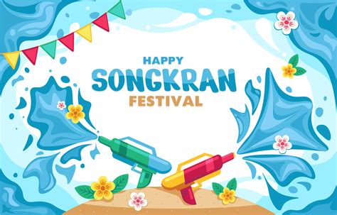 Happy Songkran Festival Background Concept 4956821 Vector Art At Vecteezy