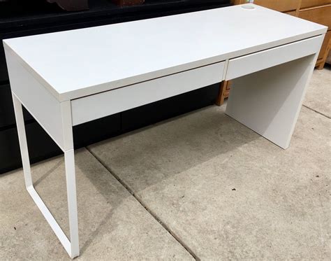 Uhuru Furniture & Collectibles: White 2 Drawer Desk - $65 SOLD