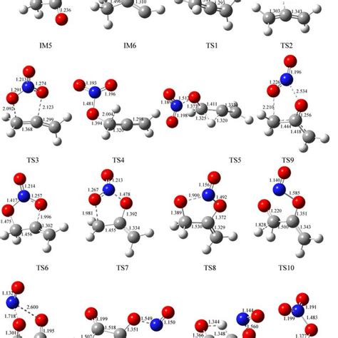 Optimized Geometries Including All Intermediates And Transition States