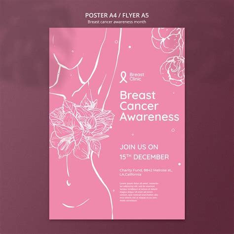 Free Psd Breast Cancer Awareness Month Poster Template