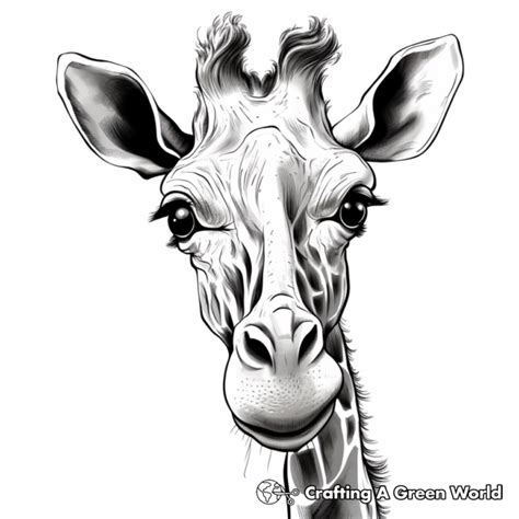 Realistic Giraffe Coloring Pages Free Printable