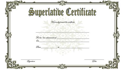 Superlative Certificate Templates Free 10 Great Designs Fresh And Professional Templates