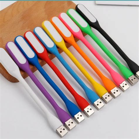 5pcs 10 Colors Mini Portable Usb Led Light 5v 12w Super Bright Book Light For Mobile Power Pc