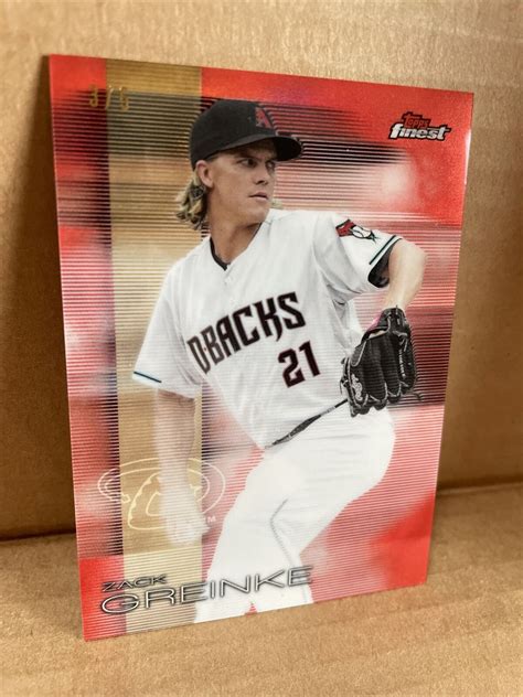 Topps Finest Zack Greinke Red Refractor Ssp Ebay