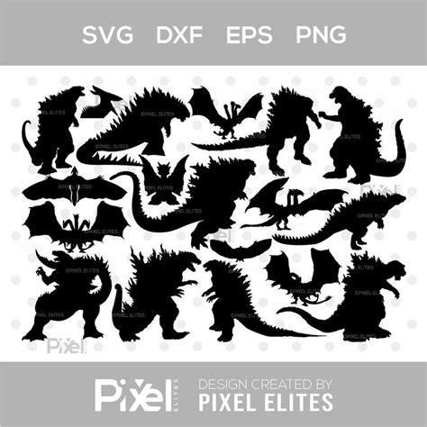 Godzilla Svg Etsy