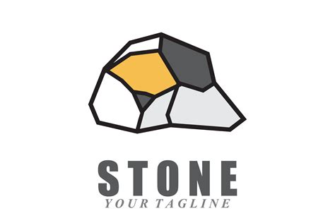 Stone Logo Vector Icon Illustration Graphic By Abi Pandu · Creative Fabrica