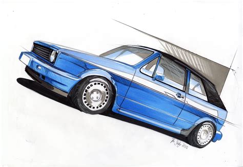 Mk1 Cabrio Custom Drawing Automotive Illustration Automotive Vw Cars