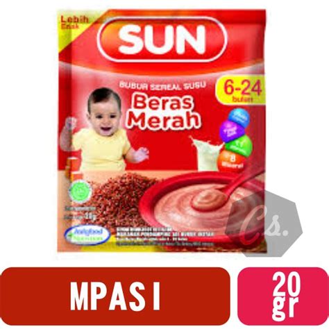 Jual Sun Bubur Sereal Susu Beras Merah 6 Sd 24 Bln Sachet 20 Gr