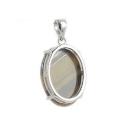 Pendentif Lady M Oeil De Tigre Sur Argent Minerals Sore