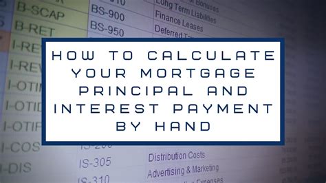 How To Calculate Your Monthly Mortgage Payment Interest And Principal Payment And Loan Paydown